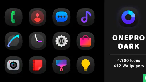 OnePro (Dark) - Icon Pack screenshot 1