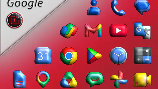 Oxigen 3D - Icon Pack screenshot 2