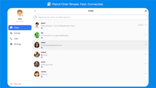 Parrot Chat Messenger screenshot 6