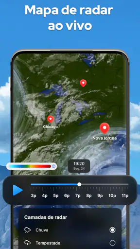 Previsão do tempo, Radar local screenshot