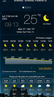 Previsão meteorológica screenshot 1