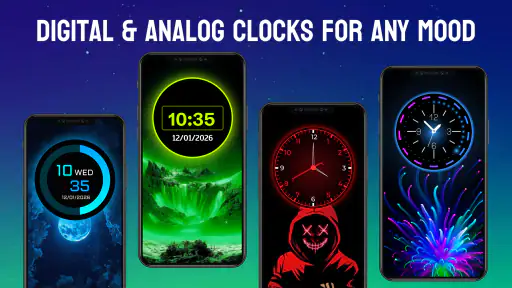 Relógio digital de neon screenshot 2