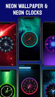 Relógio digital de neon screenshot 4