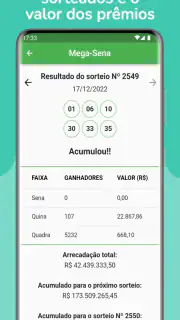 Resultados da Loteria screenshot 1