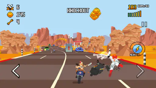 Retro Highway - Bike Racer screenshot 1