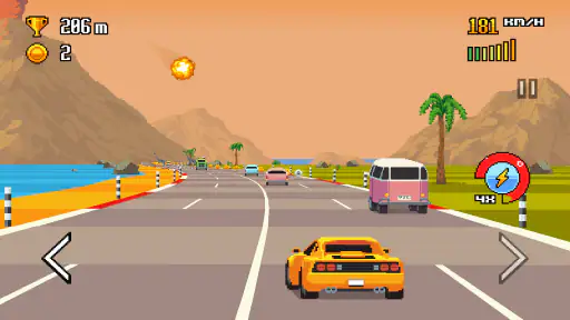 Retro Highway - Bike Racer screenshot 6