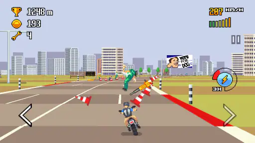 Retro Highway - Bike Racer screenshot 8