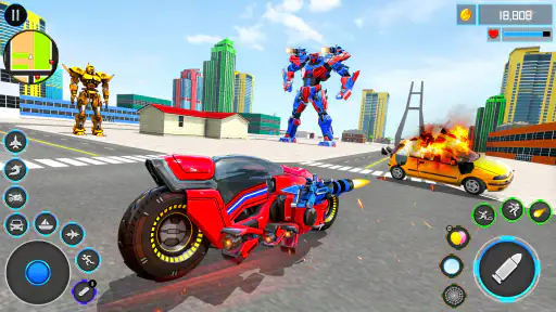 Robot Transform War Car Games screenshot 1