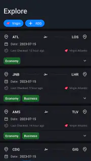 Seats.aero screenshot 1