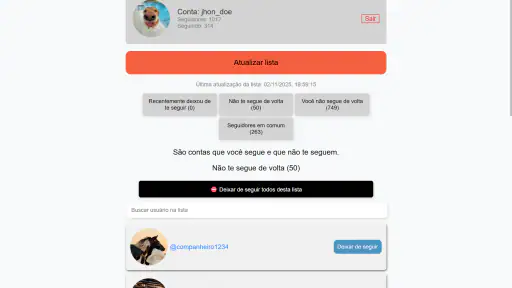 Seguidores & Não Seguidores screenshot 8