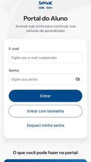 Senac Portal Aluno screenshot 1