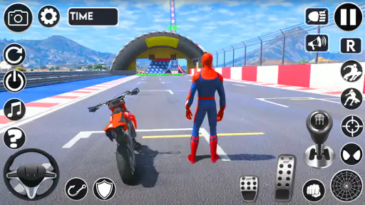 Superhero Tricky Bike Stunt screenshot 7