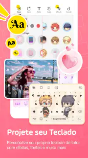 Teclado Emoji Facemoji & Fonts screenshot 1