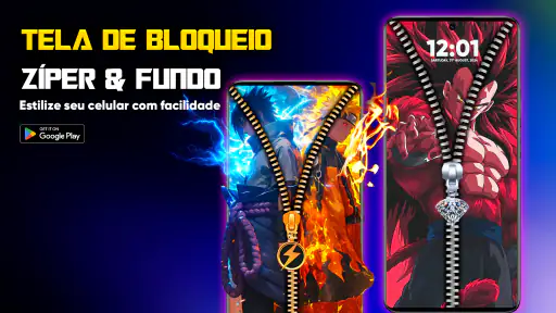 Tela de Bloqueio Zíper & Fundo screenshot
