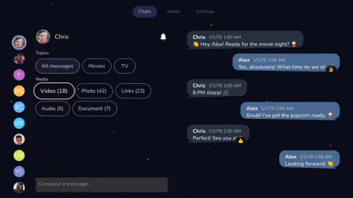 Tevegram : Telegram for TV screenshot 1