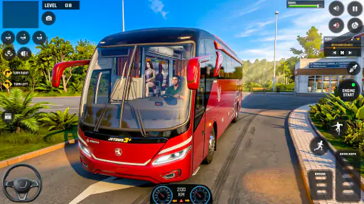 US Highway Bus drive 3D Game screenshot 4