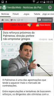 VerdãoWeb - Notícias do Palmei screenshot 2