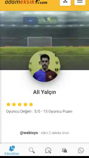 Adam Eksik - Halı Saha Oyuncus screenshot 7