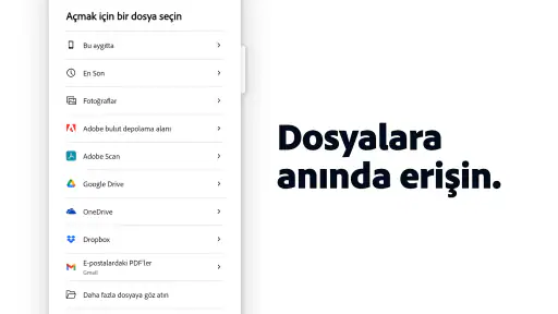 Adobe Acrobat Reader: PDF açma screenshot