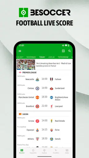 BeSoccer: Canlı Futbol Maçları screenshot