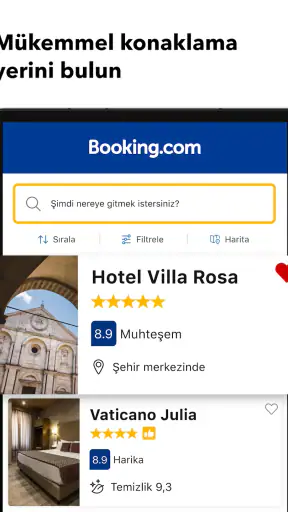 Booking.com Otel Rezervasyonu screenshot