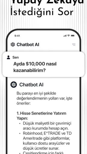 Chatbot AI: Türkçe Yapay Zeka screenshot