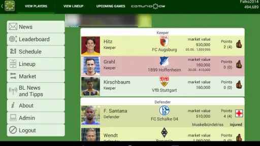 Comunio screenshot 8