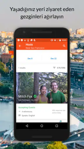Couchsurfing Travel App screenshot