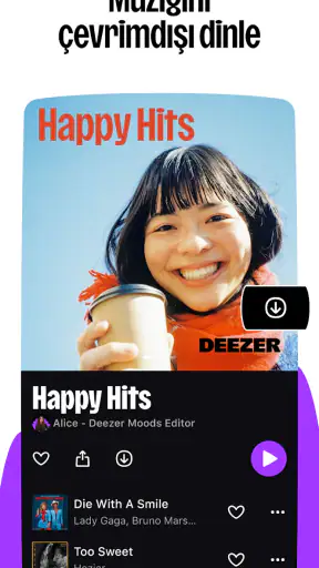 Deezer: müzik indirme programı screenshot