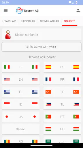 Deprem Ağı screenshot