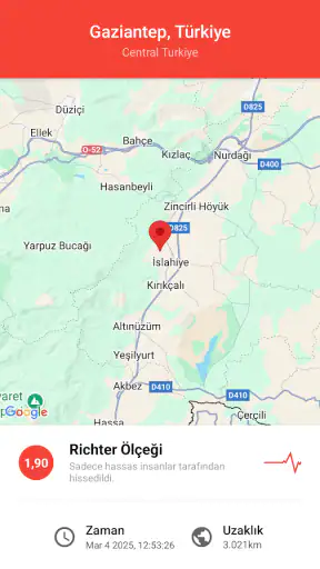 Deprem Uyarılarım screenshot