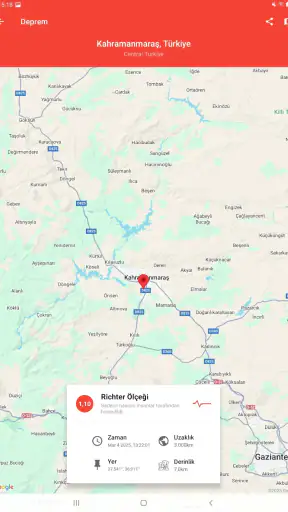Deprem Uyarılarım screenshot