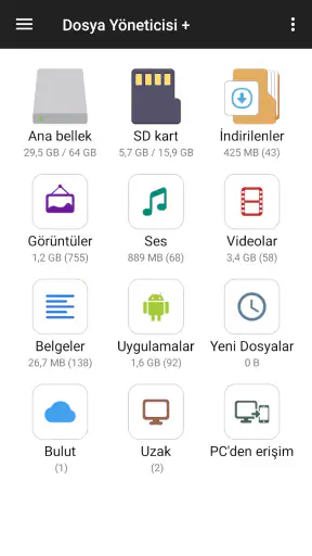 Dosya Yöneticisi screenshot