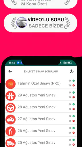 Ehliyet Sınav Soruları 2026 screenshot