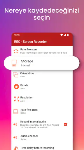 Ekran kaydedici - REC screenshot