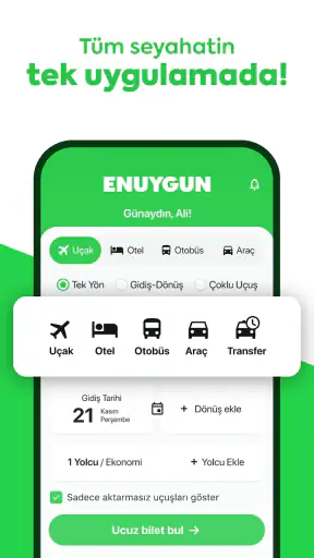 ENUYGUN: Uçak Otel Otobüs Araç screenshot
