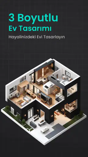 Ev tasarımı kat planı 2D screenshot