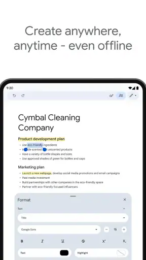 Google Dokümanlar screenshot