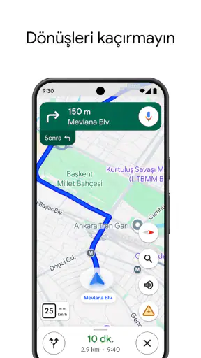 Google Haritalar screenshot