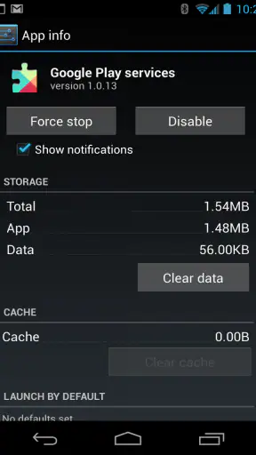 Google Play hizmetleri screenshot