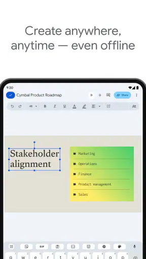 Google Slaytlar screenshot