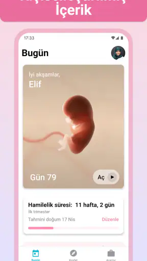 Hamilelik + | takip uygulaması screenshot