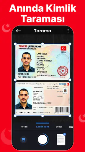 Kimlik Kartı Tarayıcı - Tarama screenshot