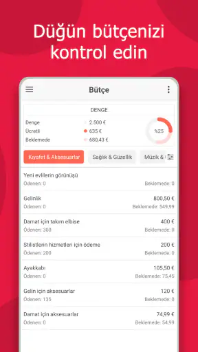 MyWed Düğün Planlayıcı screenshot