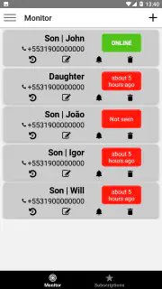 Online Monitor (Last Seen) screenshot 1