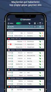Sahadan - Hızlı Canlı Skor screenshot 1