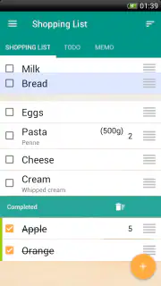 Shopping list - check list screenshot 1