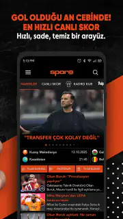 Sporx - Spor Haber, Canlı Skor screenshot 3