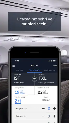 Türk Hava Yolları Uçak Bileti screenshot