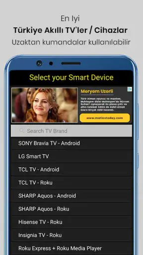 Uzaktan Kumanda TV Evrensel screenshot